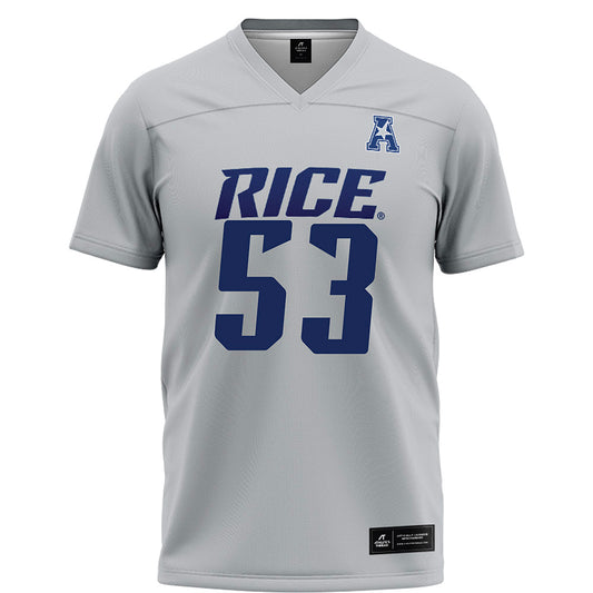 Rice - NCAA Football : Luke Miller - Grey Football Jersey-0