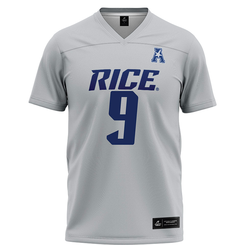 Rice - NCAA Football : Peyton Stevenson - Grey Football Jersey