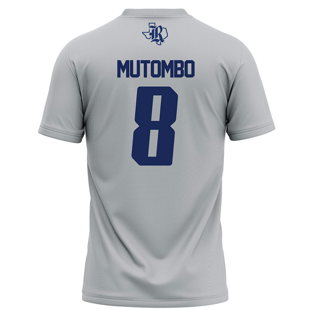 Rice - NCAA Football : Joseph Mutombo - Grey Football Jersey-1