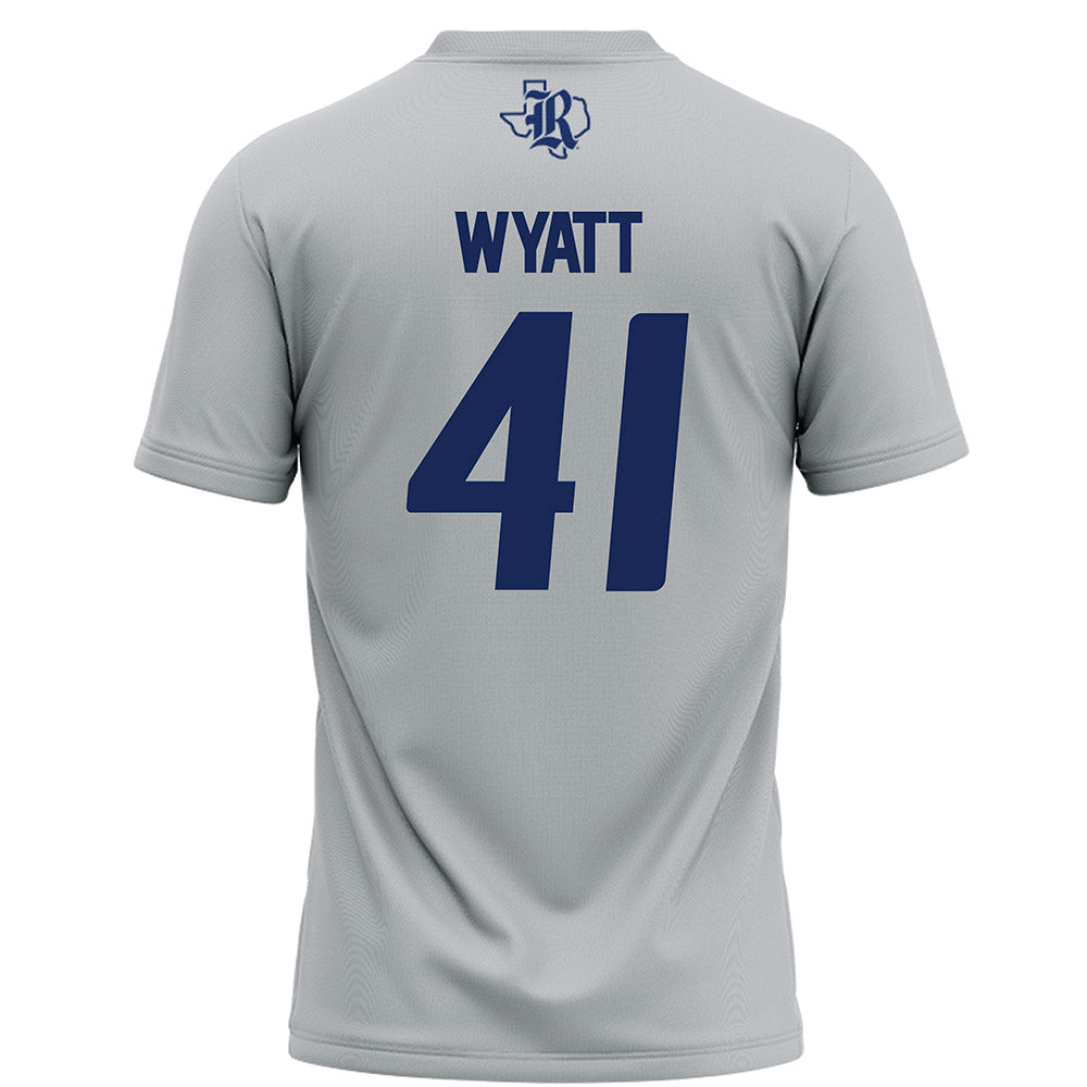 Rice - NCAA Football : Plae Wyatt - Grey Football Jersey-1