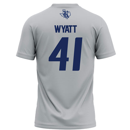 Rice - NCAA Football : Plae Wyatt - Grey Football Jersey-1