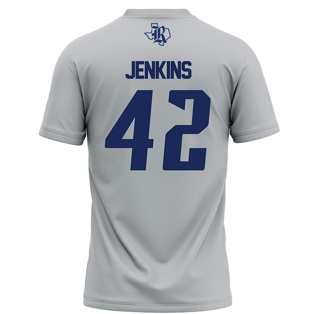 Rice - NCAA Football : DeReyon Jenkins - Grey Football Jersey-1