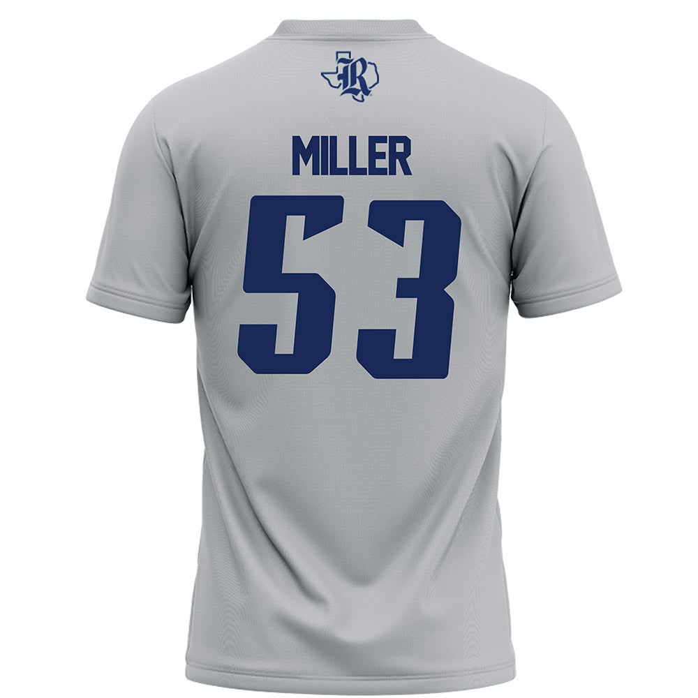 Rice - NCAA Football : Luke Miller - Grey Football Jersey-1