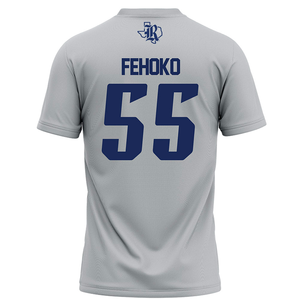 Rice - NCAA Football : Netane Fehoko - Grey Football Jersey-1