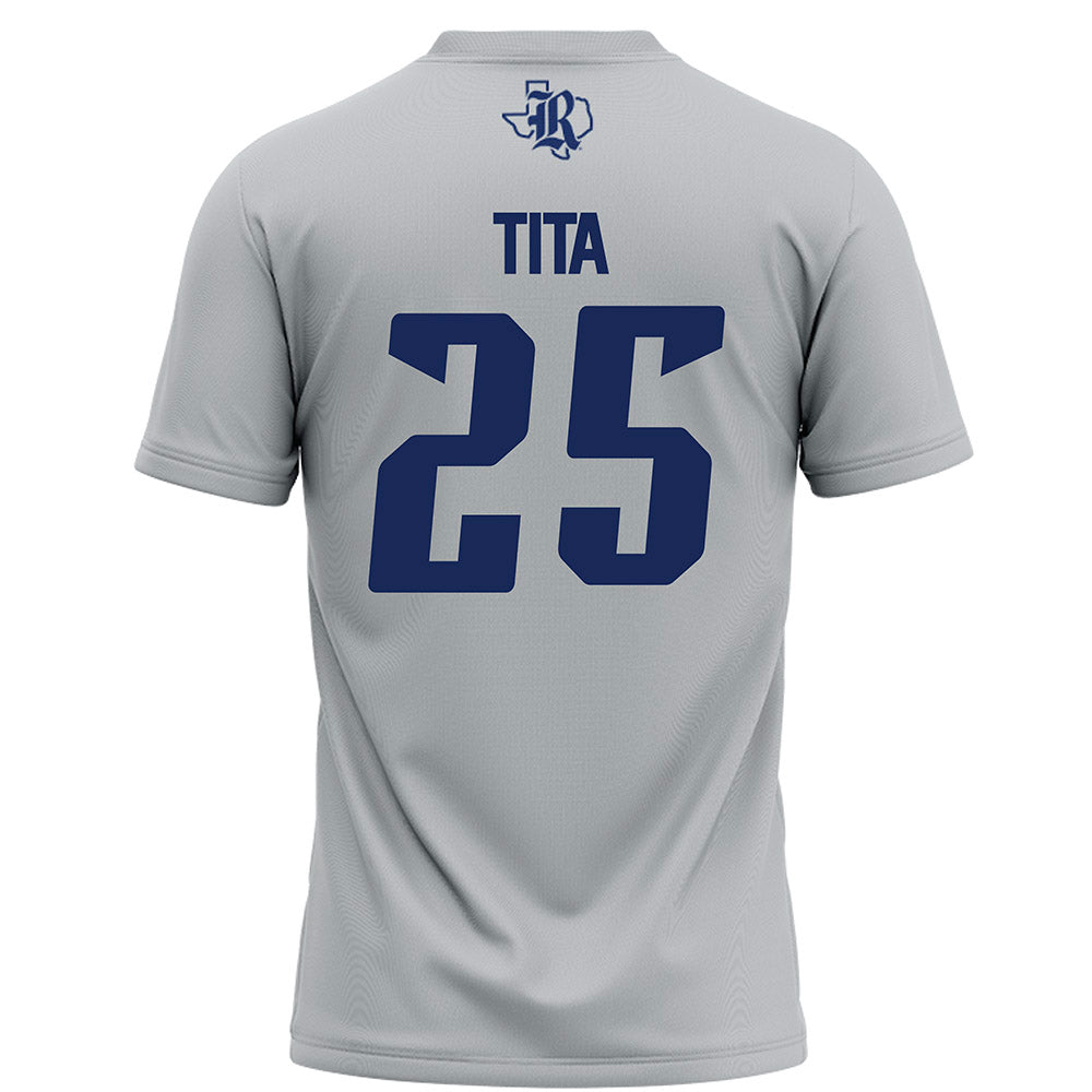 Rice - NCAA Football : Blaise Tita - Grey Football Jersey-1