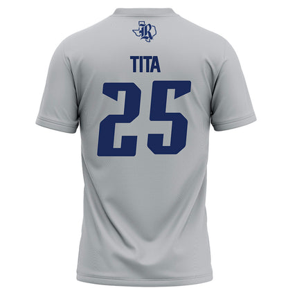 Rice - NCAA Football : Blaise Tita - Grey Football Jersey-1