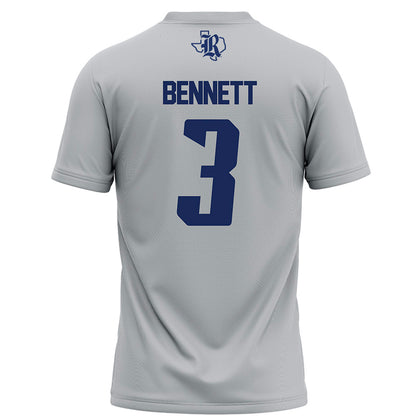 Rice - NCAA Football : Coleman Bennett - Grey Football Jersey