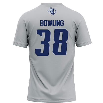 Rice - NCAA Football : Shepherd Bowling - Grey Football Jersey-1