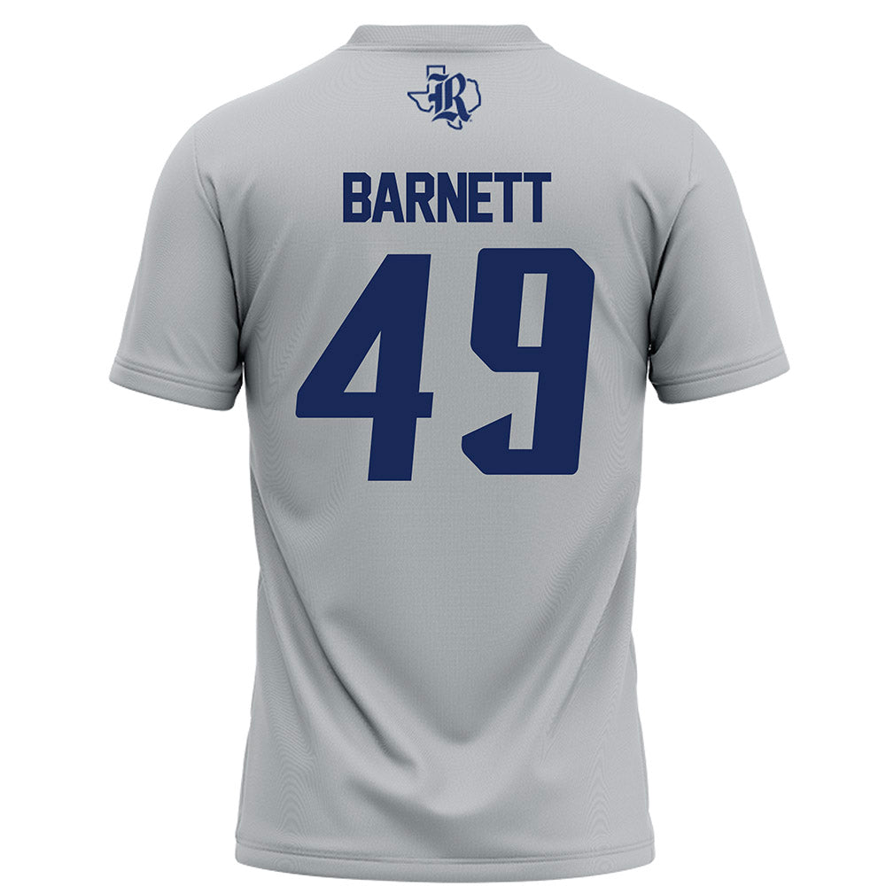 Rice - NCAA Football : Micah Barnett - Grey Football Jersey-1