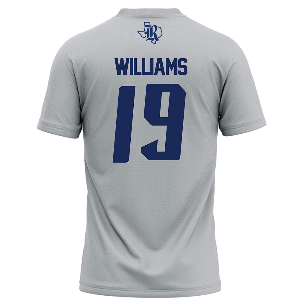 Rice - NCAA Football : Jeremiah Williams - Grey Football Jersey-1