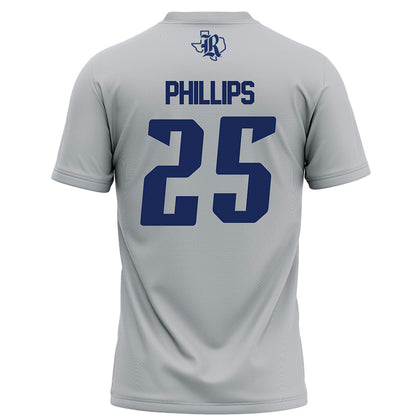 Rice - NCAA Football : Rhys Phillips - Grey Football Jersey-1