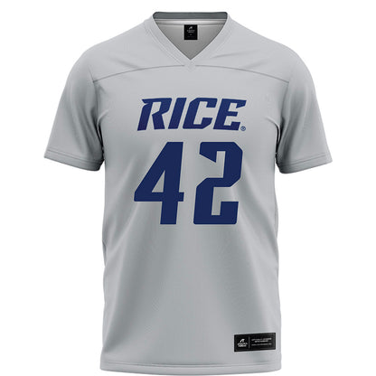 Rice - NCAA Football : DeReyon Jenkins - Grey Football Jersey-0