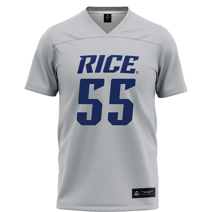 Rice - NCAA Football : Netane Fehoko - Grey Football Jersey-0