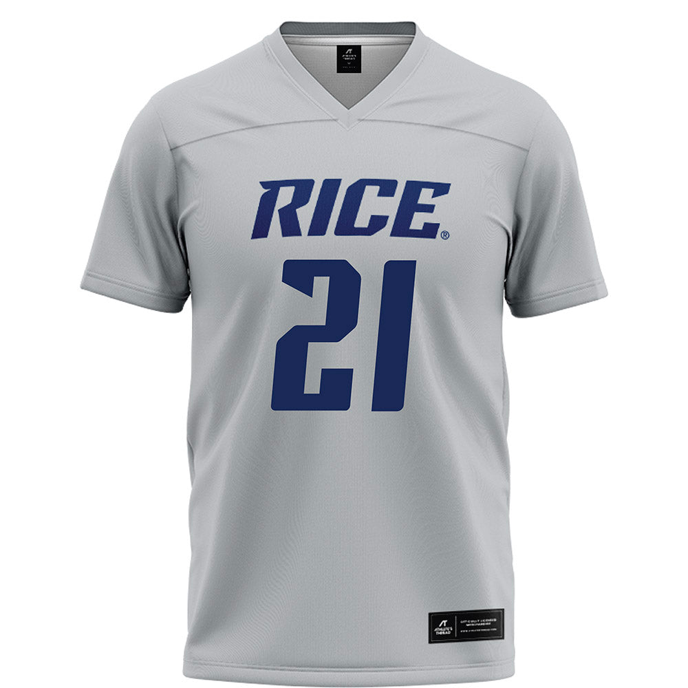 Rice - NCAA Football : Jamarion Clark - Grey Football Jersey-0