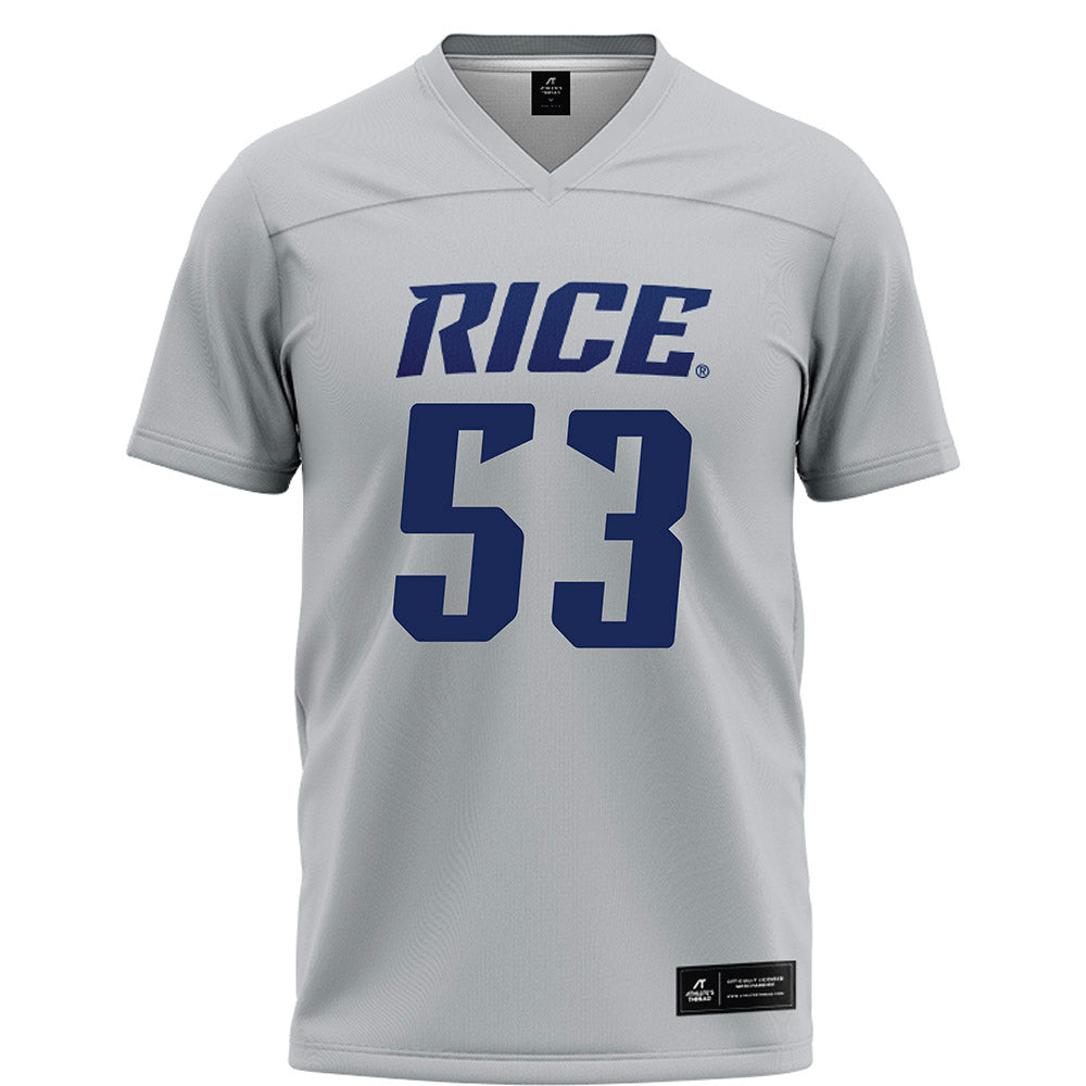 Rice - NCAA Football : Luke Miller - Grey Football Jersey-0