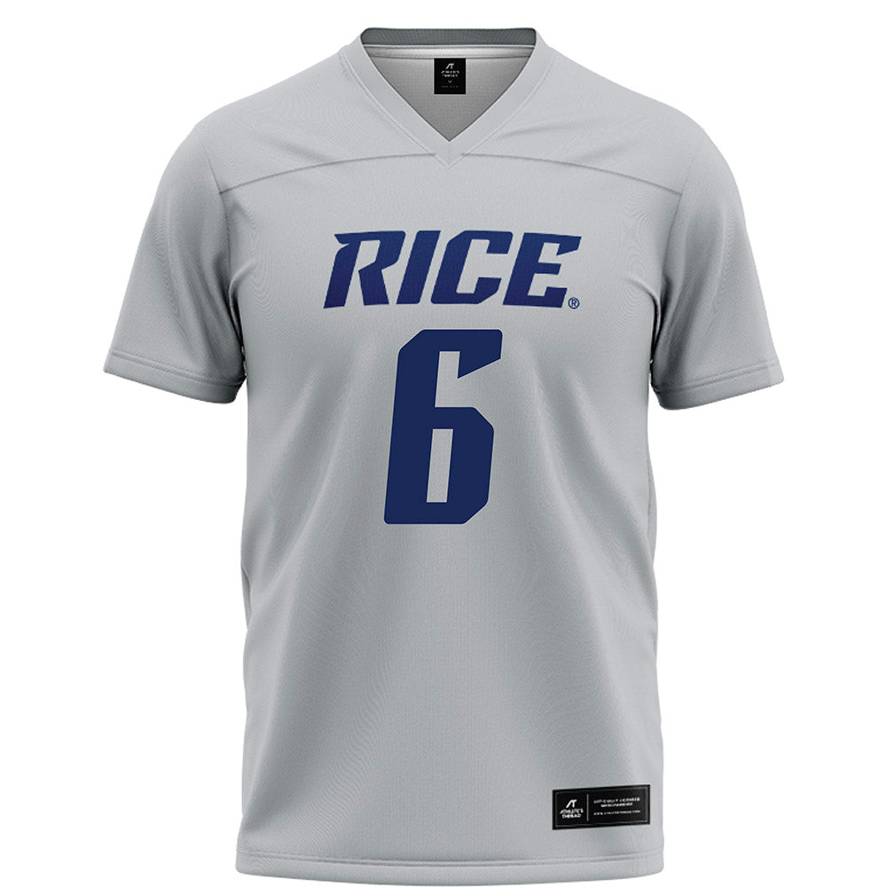 Rice - NCAA Football : Jo Chavez - Grey Football Jersey-0