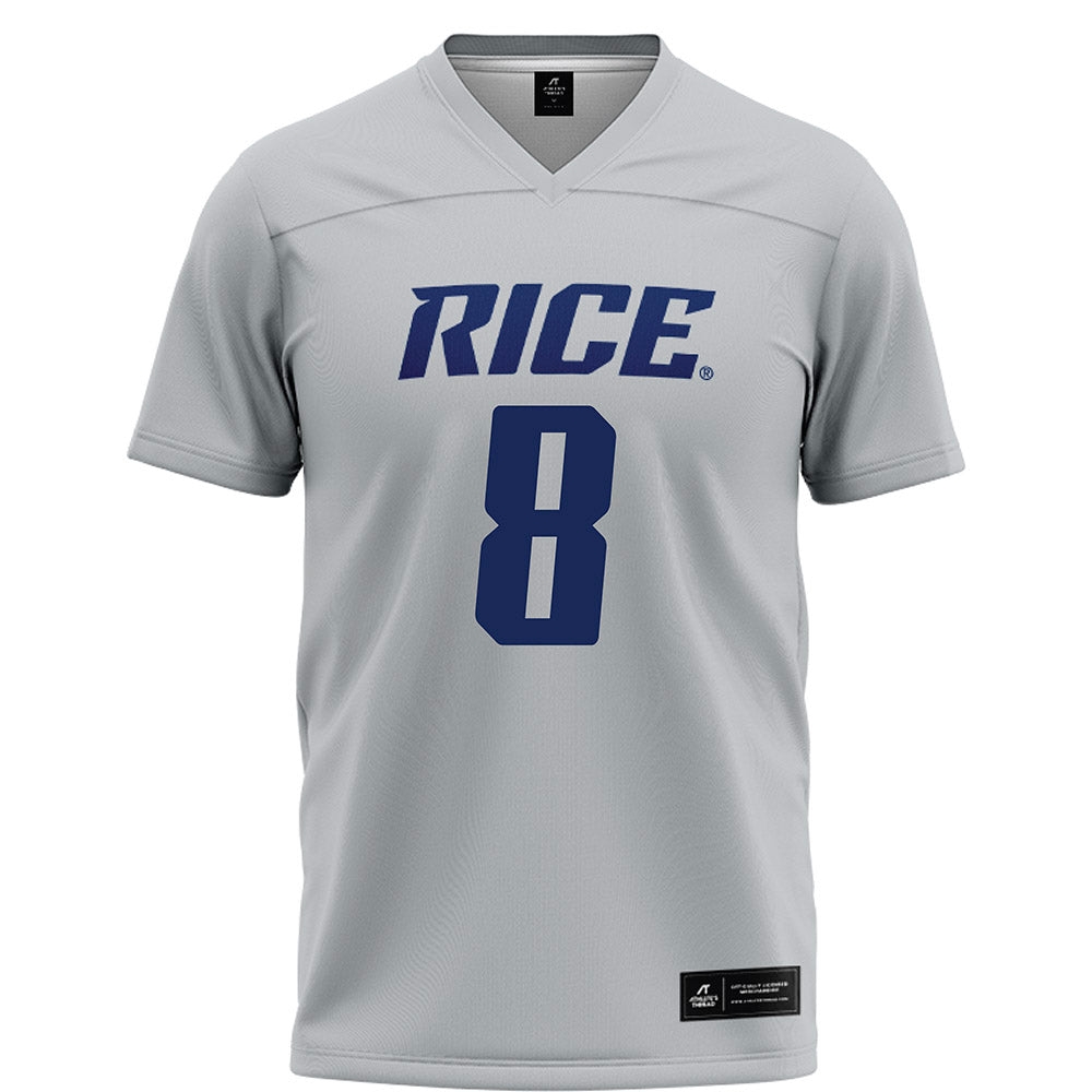 Rice - NCAA Football : Joseph Mutombo - Grey Football Jersey-0