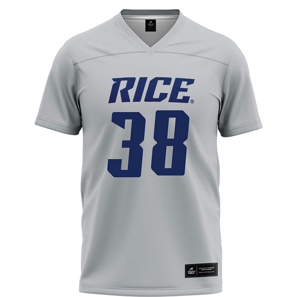 Rice - NCAA Football : Shepherd Bowling - Grey Football Jersey-0