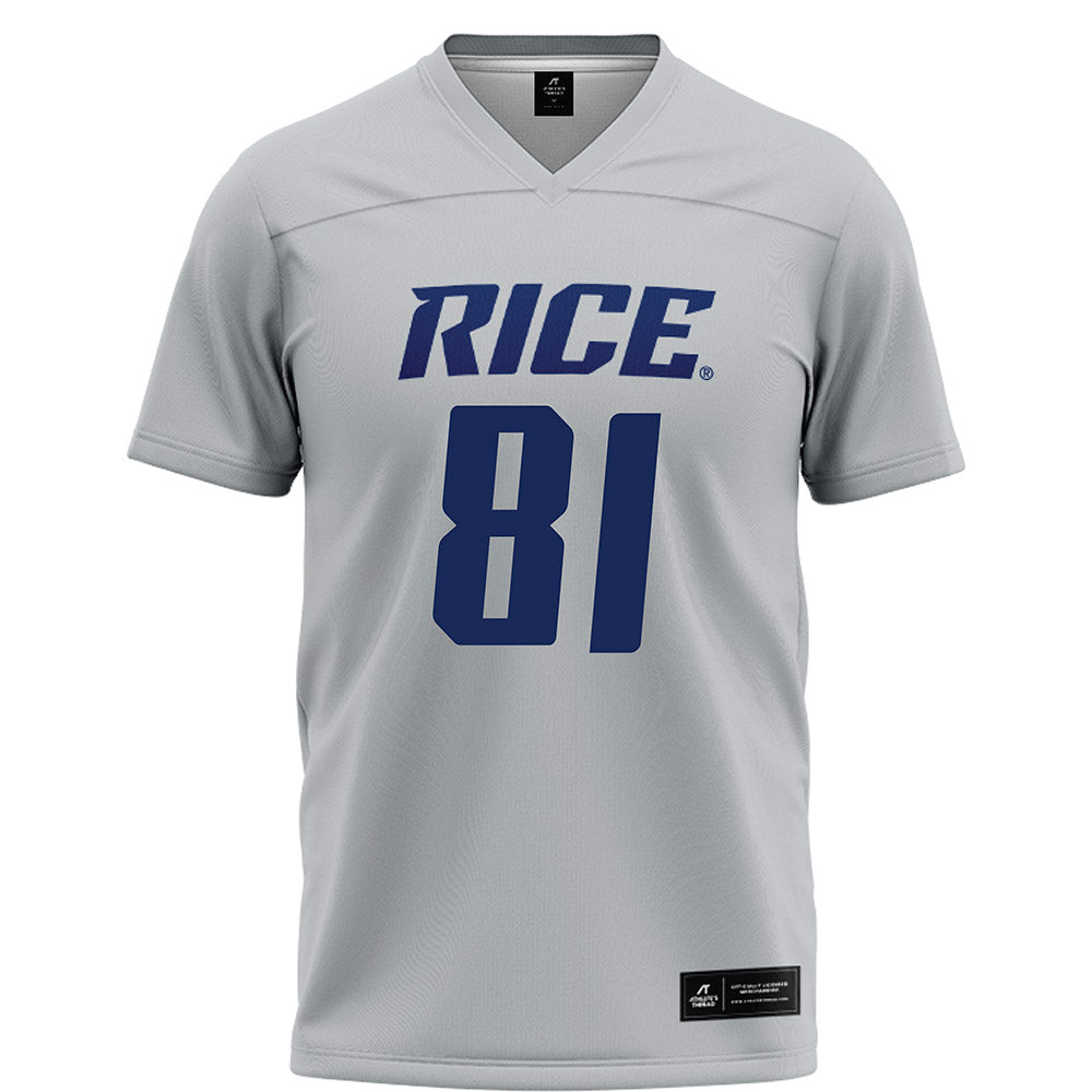 Rice - NCAA Football : Braylen Walker - Grey Football Jersey-0