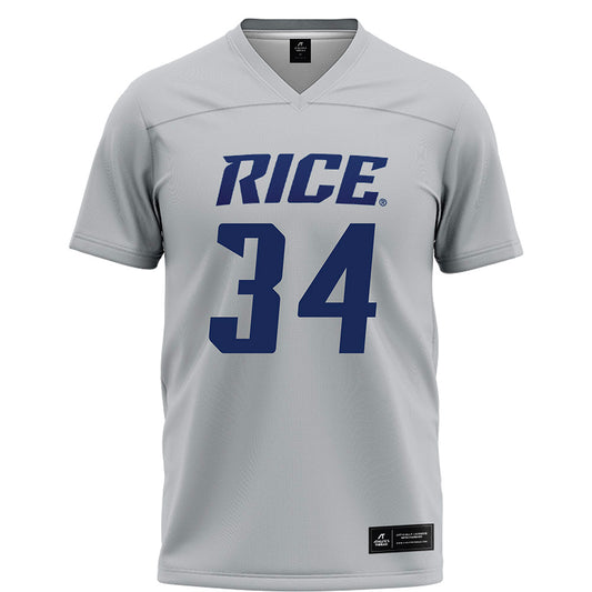 Rice - NCAA Football : Kaleb Blanton - Grey Football Jersey-0