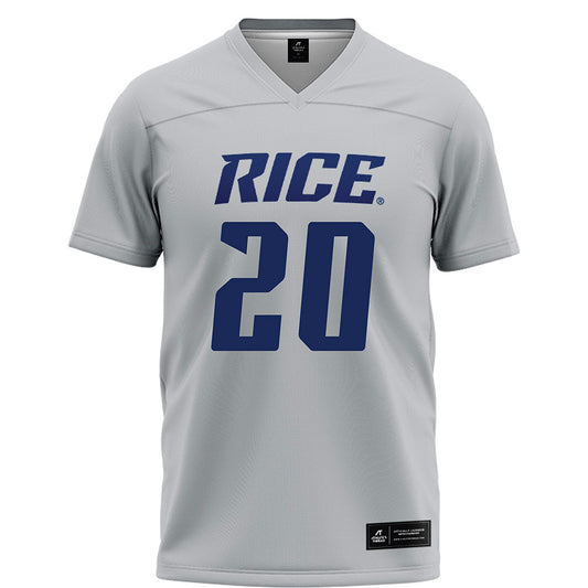 Rice - NCAA Football : Bailey Fletcher - Grey Football Jersey