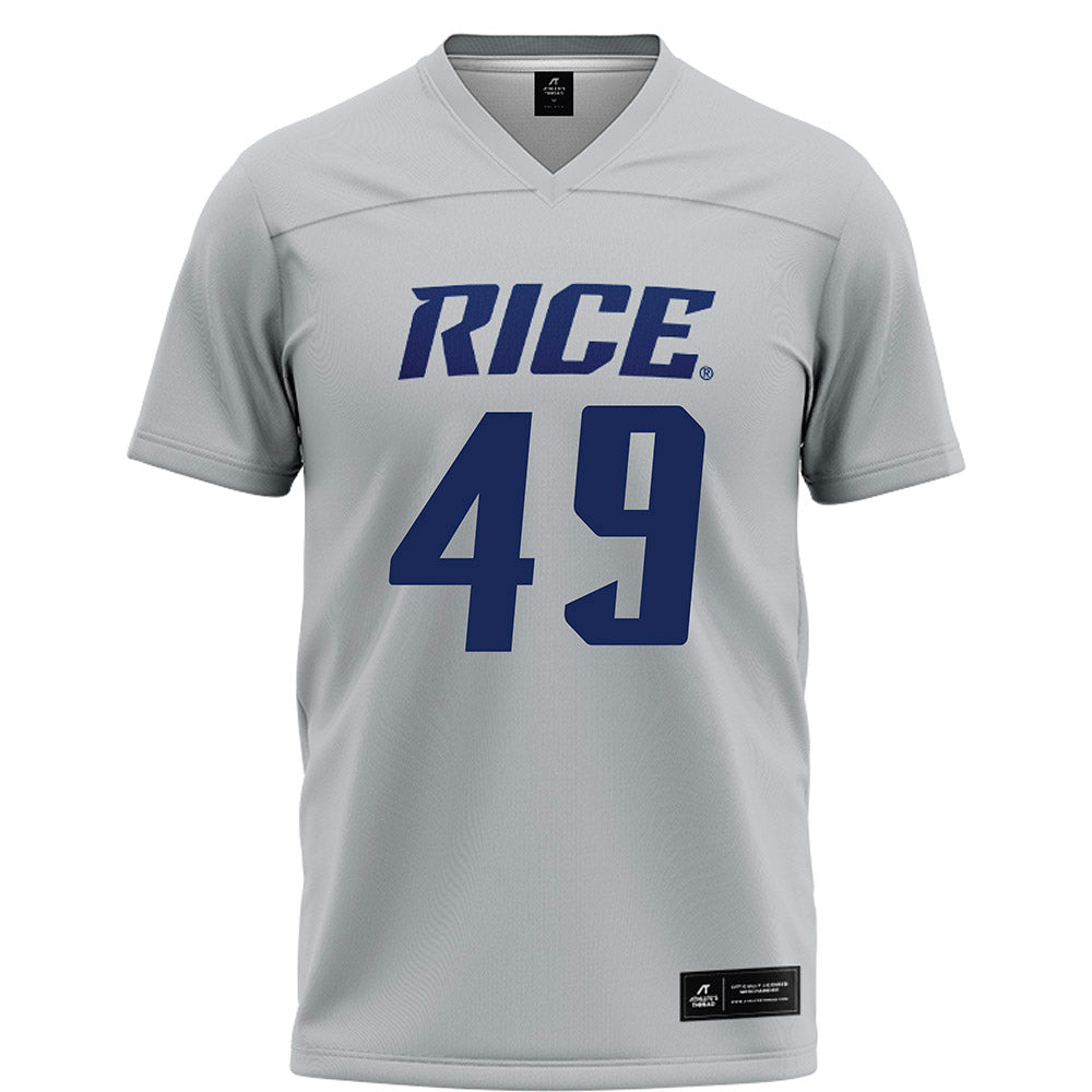 Rice - NCAA Football : Micah Barnett - Grey Football Jersey-0