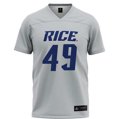 Rice - NCAA Football : Micah Barnett - Grey Football Jersey-0