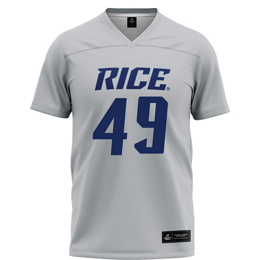 Rice - NCAA Football : Micah Barnett - Grey Football Jersey-0