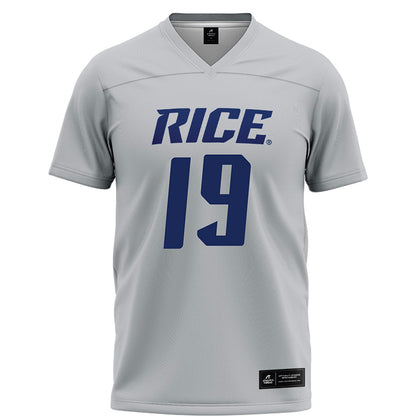 Rice - NCAA Football : Jeremiah Williams - Grey Football Jersey-0