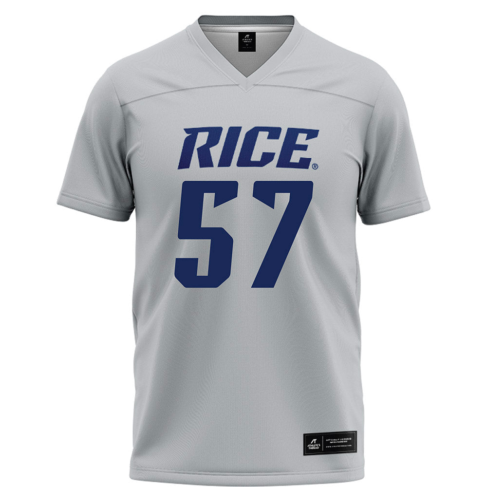 Rice - NCAA Football : Aquantis Clemmons - Grey Football Jersey-0