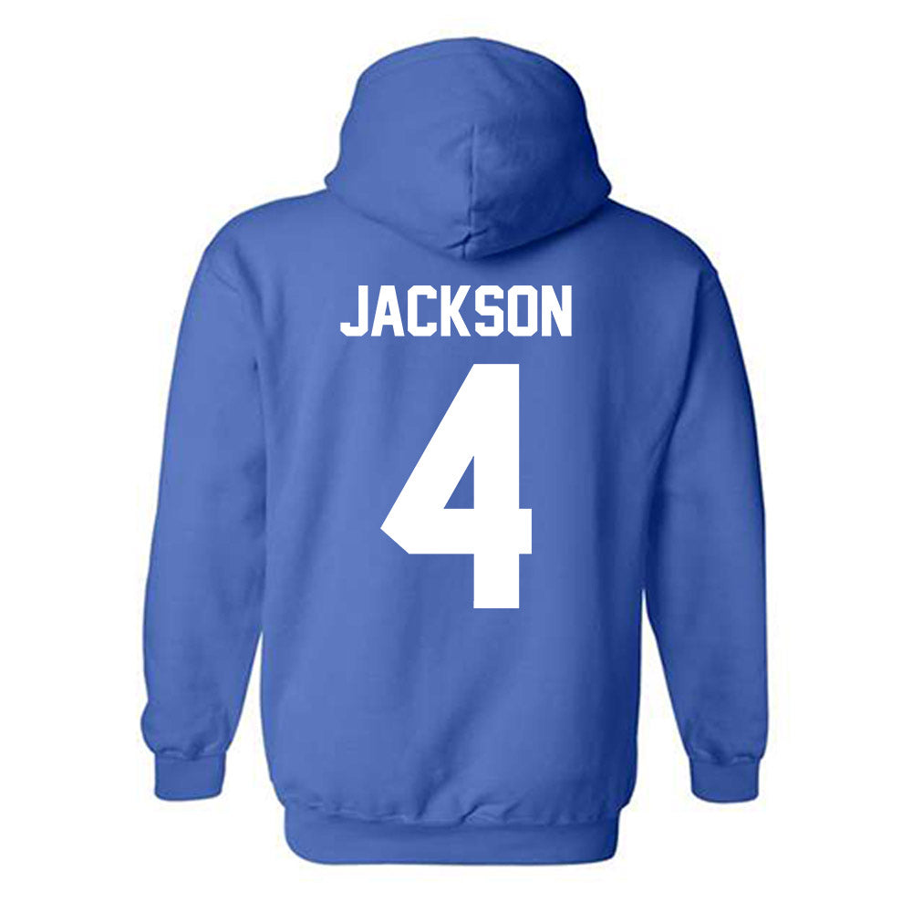 Drake - NCAA Men's Basketball : Isaiah Jackson - Classic Shersey Hooded Sweatshirt-1