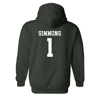 Michigan State - NCAA Women's Basketball : Jaddan Simmons - Classic Shersey Hooded Sweatshirt-1