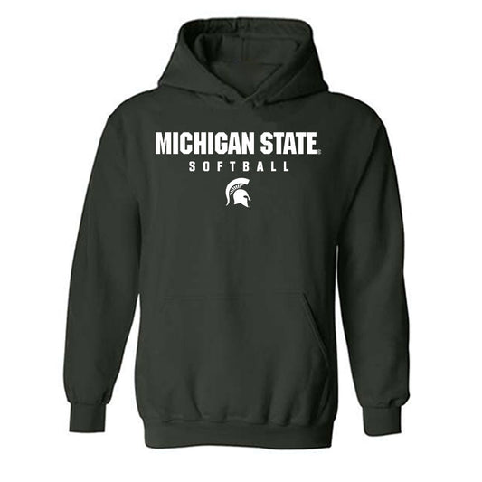 Michigan State - NCAA Softball : Ella Cunningham - Classic Shersey Hooded Sweatshirt-0