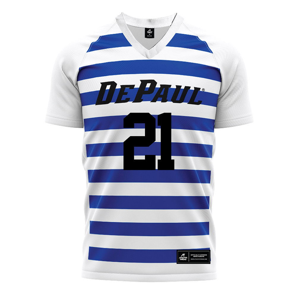 DePaul - NCAA Women's Soccer : Jericho Frigon - White Soccer Jersey-0
