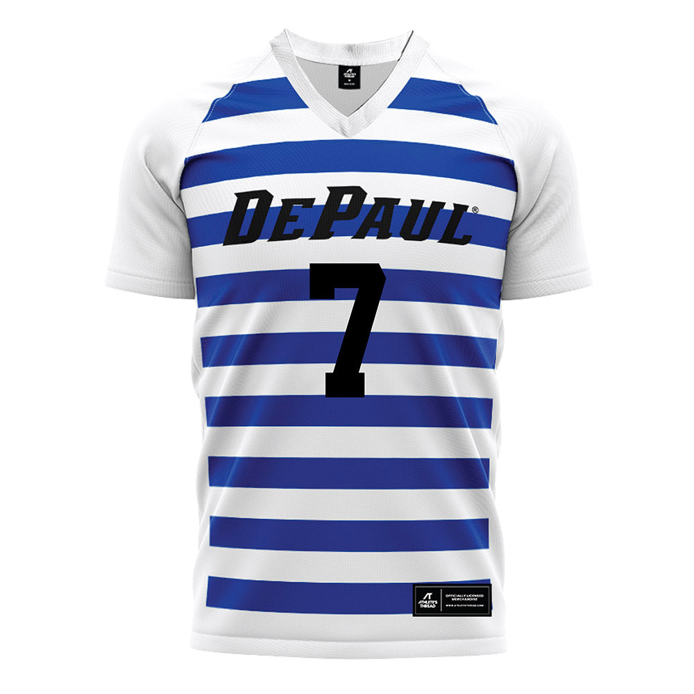 DePaul - NCAA Women's Soccer : Marin Stamper - White Soccer Jersey-0