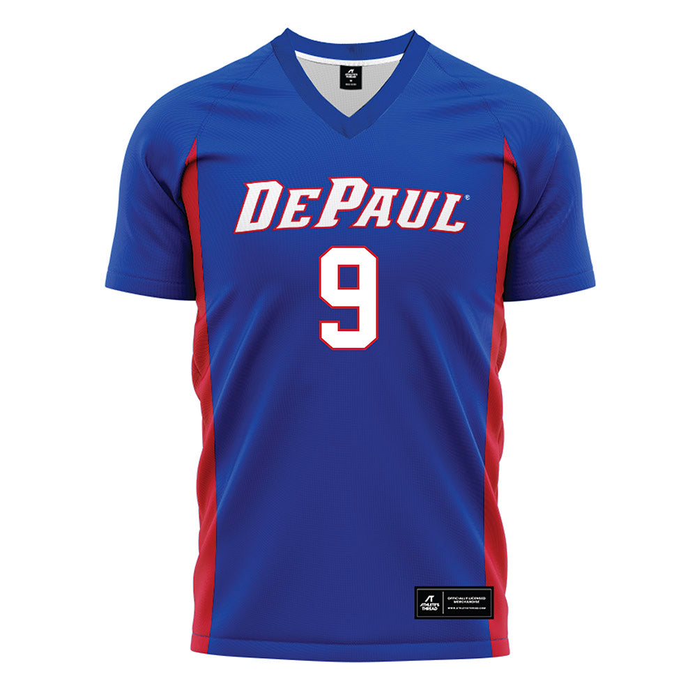 DePaul - NCAA Women's Soccer : Sienna Gonzales - Blue Soccer Jersey-0