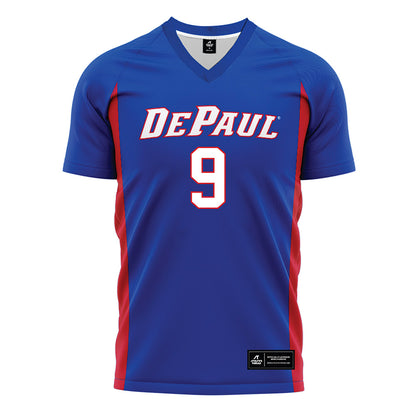 DePaul - NCAA Women's Soccer : Sienna Gonzales - Blue Soccer Jersey-0