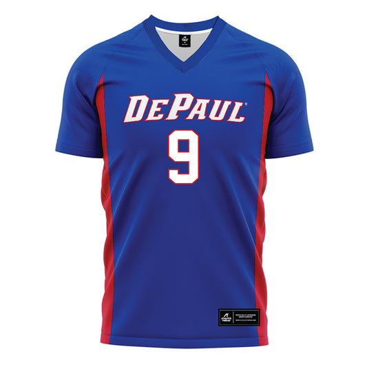 DePaul - NCAA Women's Soccer : Sienna Gonzales - Blue Soccer Jersey-0