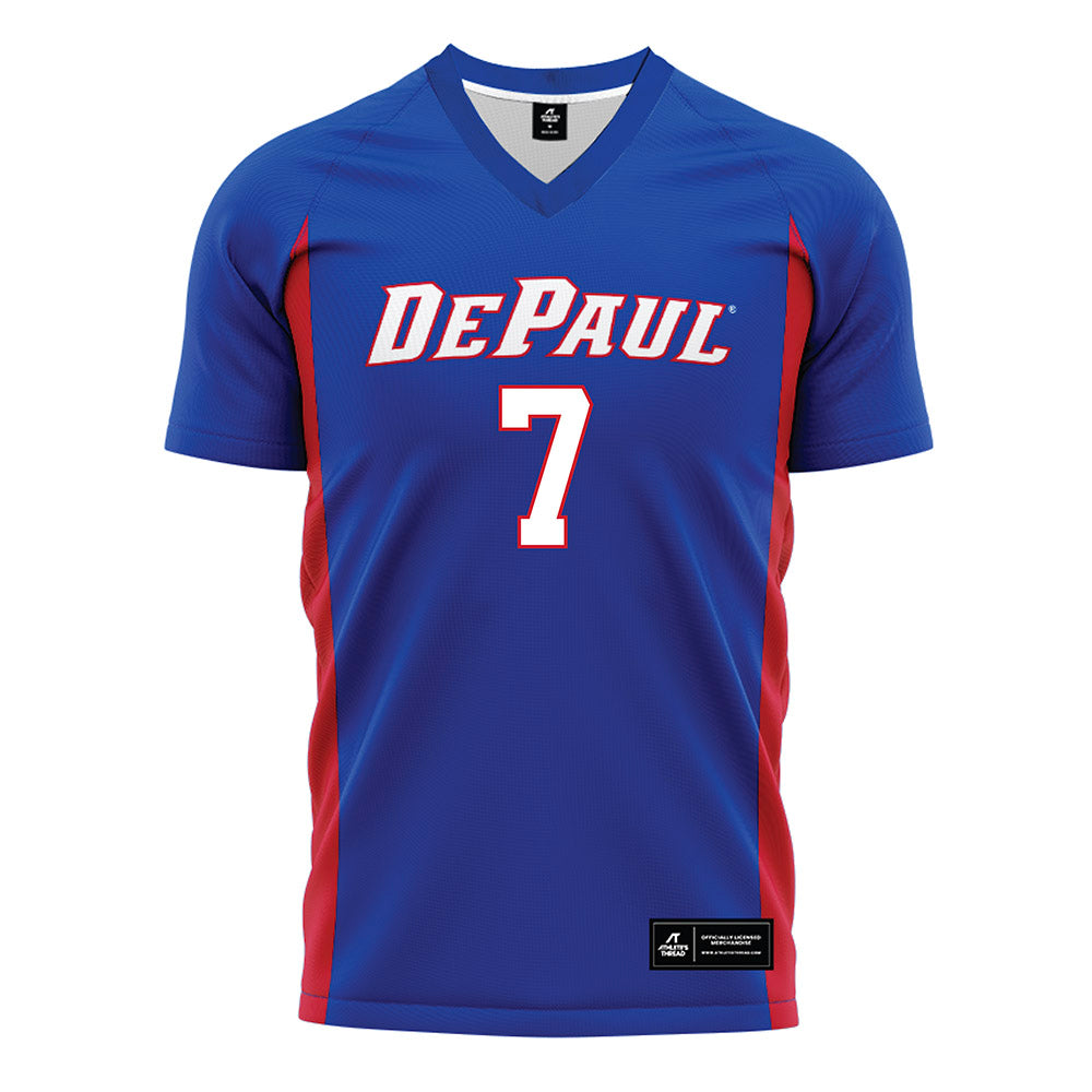 DePaul - NCAA Women's Soccer : Marin Stamper - Blue Soccer Jersey-0