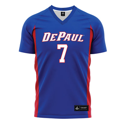 DePaul - NCAA Women's Soccer : Marin Stamper - Blue Soccer Jersey-0