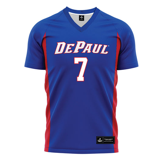 DePaul - NCAA Women's Soccer : Marin Stamper - Blue Soccer Jersey-0