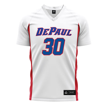 DePaul - NCAA Men's Soccer : Hayden Vostal - White Soccer Jersey-0