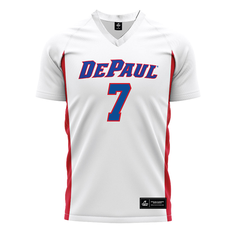 DePaul - NCAA Men's Soccer : Sam Tinoco - White Soccer Jersey-0