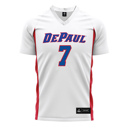 DePaul - NCAA Men's Soccer : Sam Tinoco - White Soccer Jersey-0