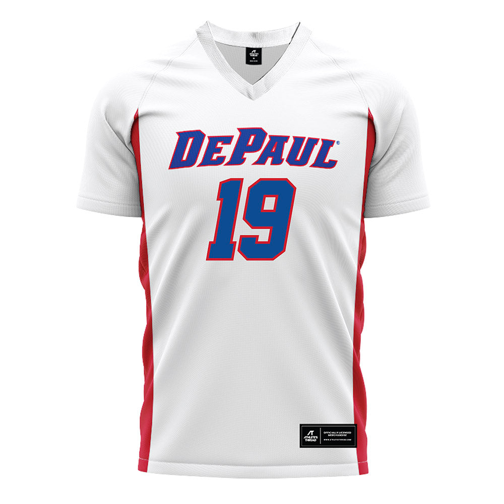 DePaul - NCAA Men's Soccer : Chase Stegall - White Soccer Jersey-0