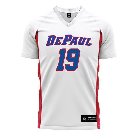 DePaul - NCAA Men's Soccer : Chase Stegall - White Soccer Jersey-0