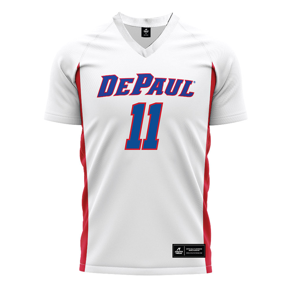 DePaul - NCAA Men's Soccer : Christian Dionne - White Soccer Jersey-0