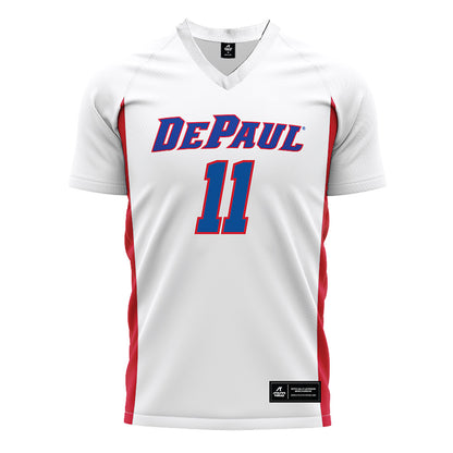 DePaul - NCAA Men's Soccer : Christian Dionne - White Soccer Jersey-0