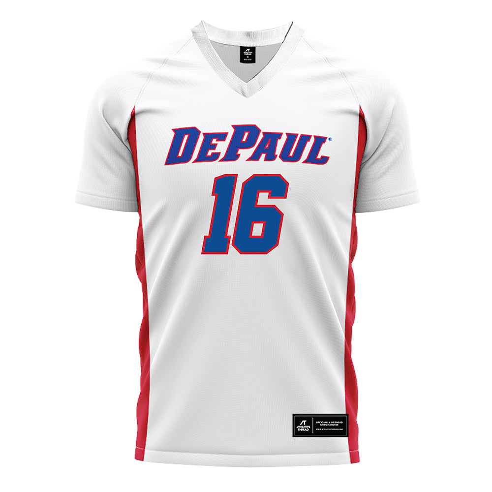 DePaul - NCAA Men's Soccer : Tyler Flowers - White Soccer Jersey-0