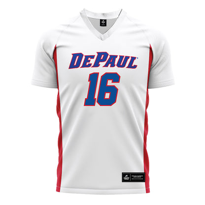 DePaul - NCAA Men's Soccer : Tyler Flowers - White Soccer Jersey-0